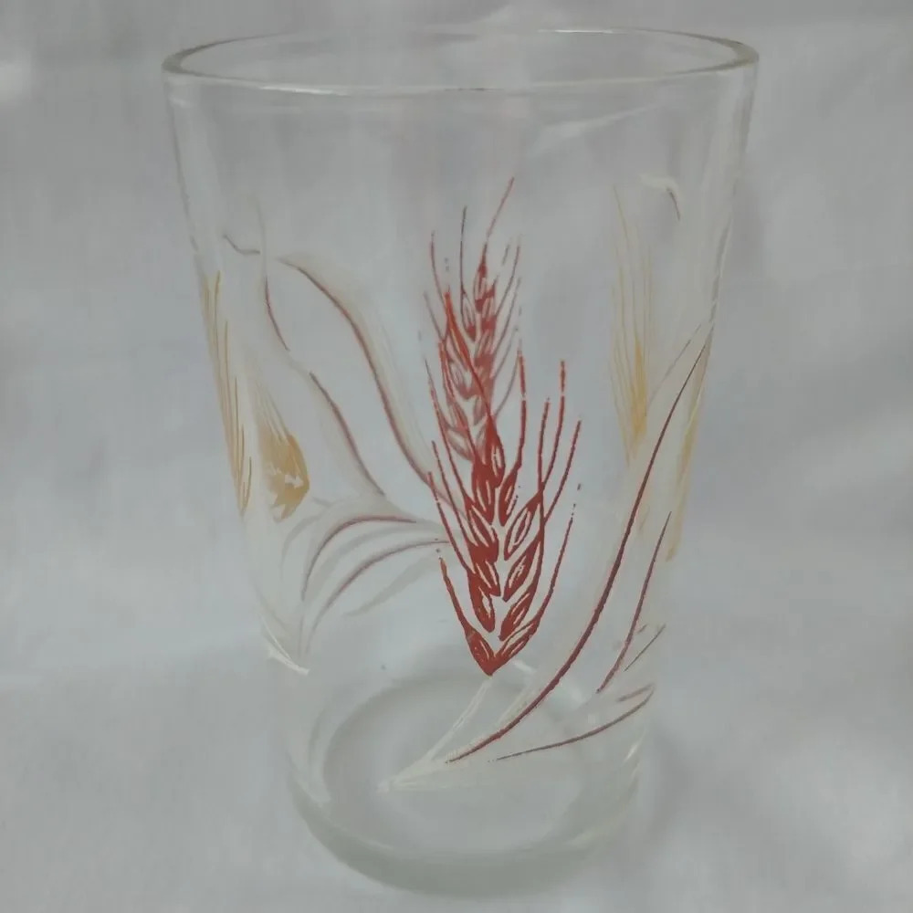 Vintage Harvest Wheat Motif Breakfast Cup